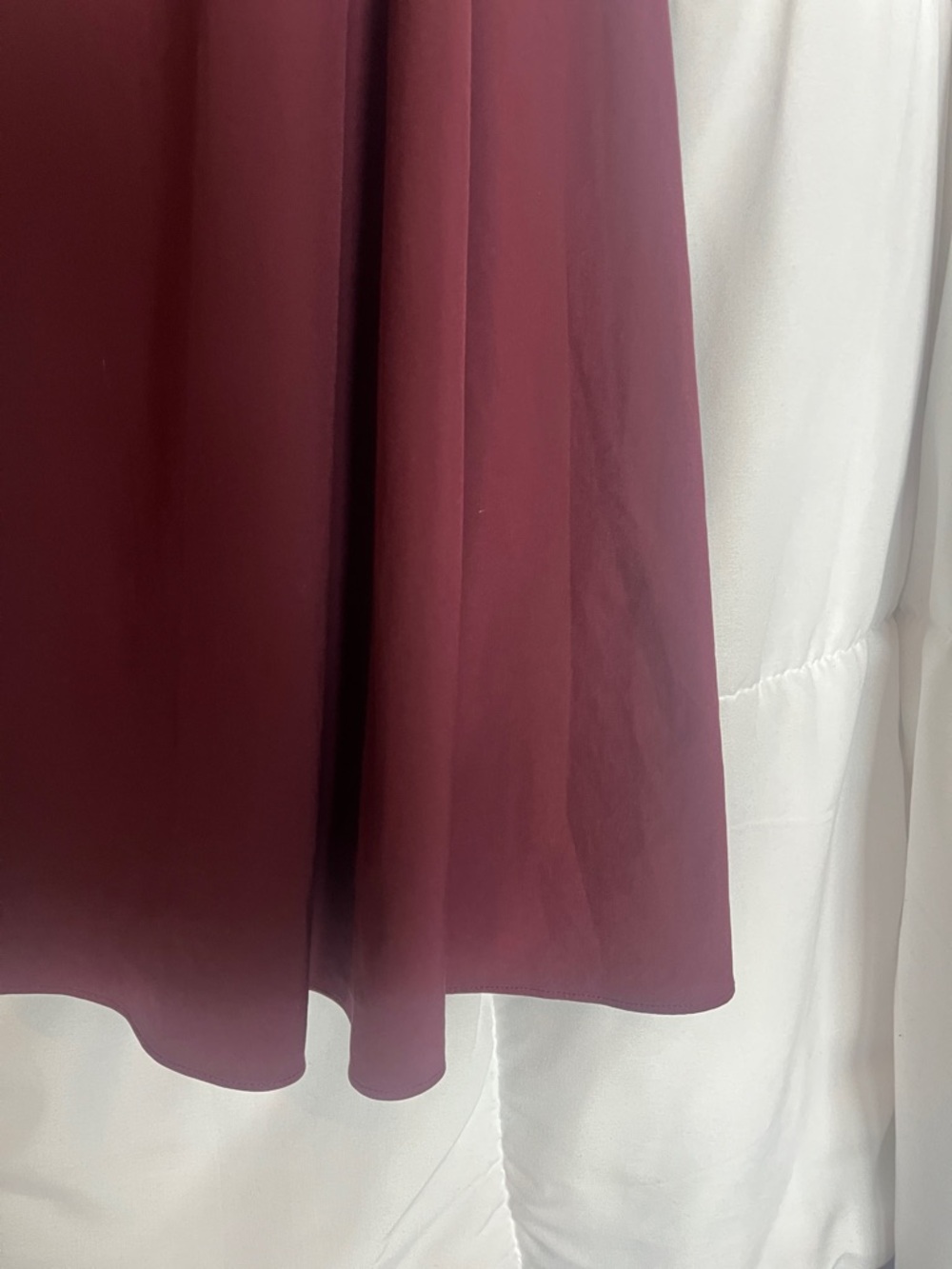 Halara Breezeful High Waisted Asymmetric Faux Wrap Maxi Skirt Burgundy 2X - Picture 8 of 10